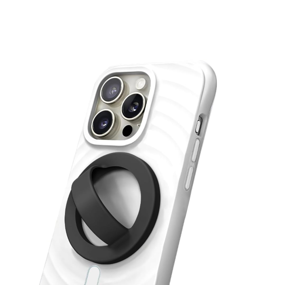 Phone Grip, Compatible with MagSafe, Removable Loop Grip with Silicone Soft Finger Strap, Phone Ring Holder
