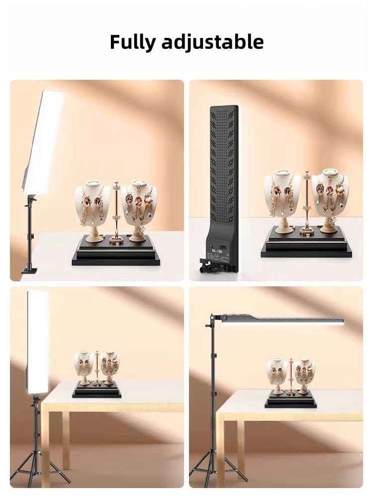Yugam RL-100 LED Stick Type Camera Panel Light, Remote-Controlled, Portable, 2500K-7500K Colour Range, CRI 96, for Photoshoots, Game Streaming, Content Creation (Without Stand)