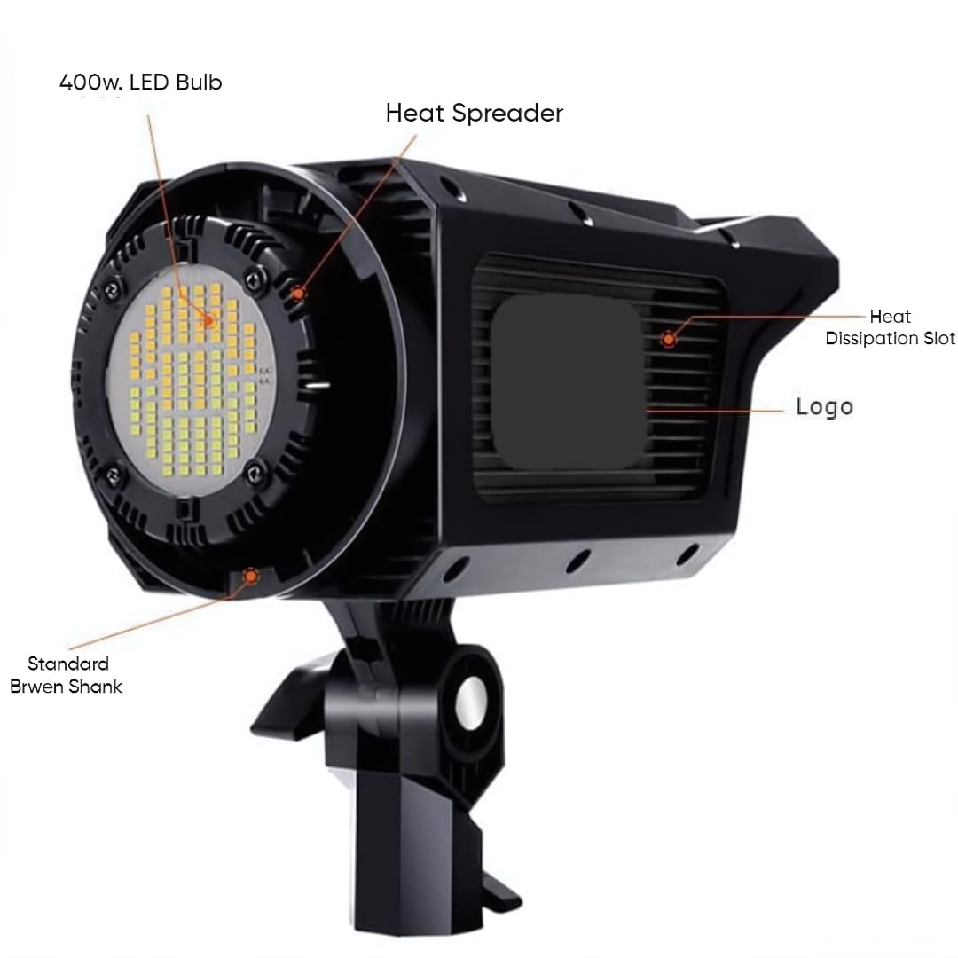 YUGAM 400 Watt LED Softbox Lighting Kit with Lantern Diffuser, Lights and Tripods, Remote Control (Pack of 2)