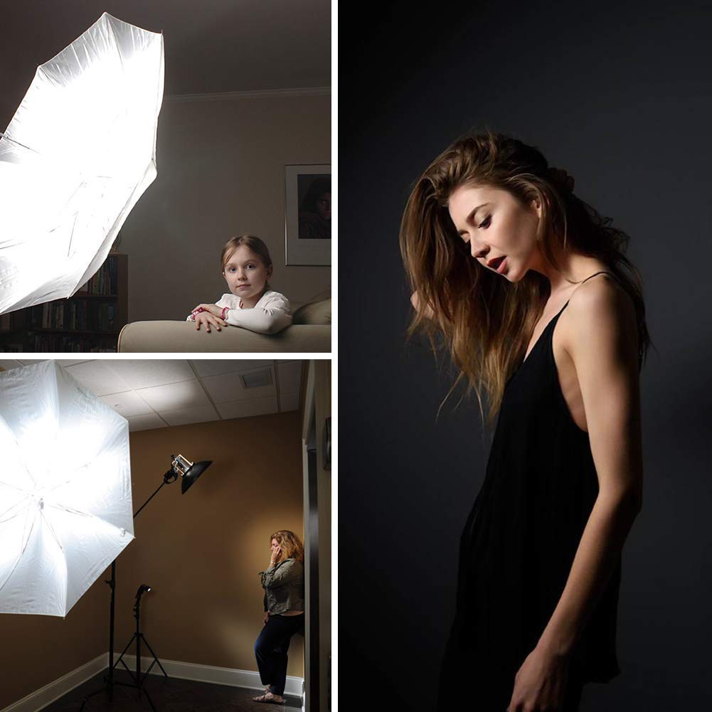 YUGAM Heavy Duty Porta Umbrella Light Kit with Umbrella | 9ft Stand | Free Stand Bag | 1000W Halogen Tube with Carry Bag for Professional Lighting Photography Shoot (Pack of 2)