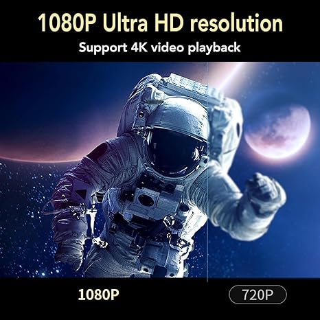 Yugam Mini Projector 4K 1080P Support, Portable Projector WiFi6 BT 5.0 Android 11, Smart Projector