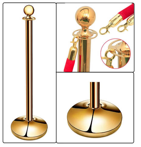 Yugam Queue Manager with Red 1.5 M velvet rope (Set of 2)