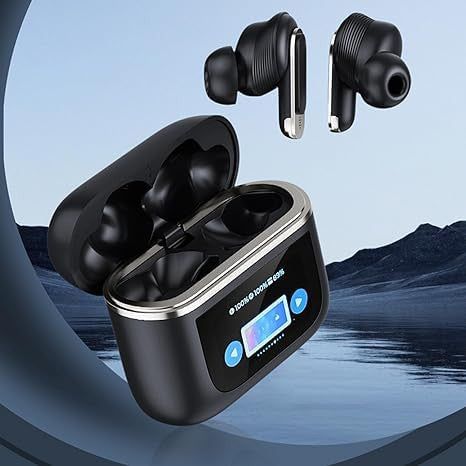 YUGAM Tour Pro 2 True Wireless Earbuds with Touch Screen Control Display, 6 Mics