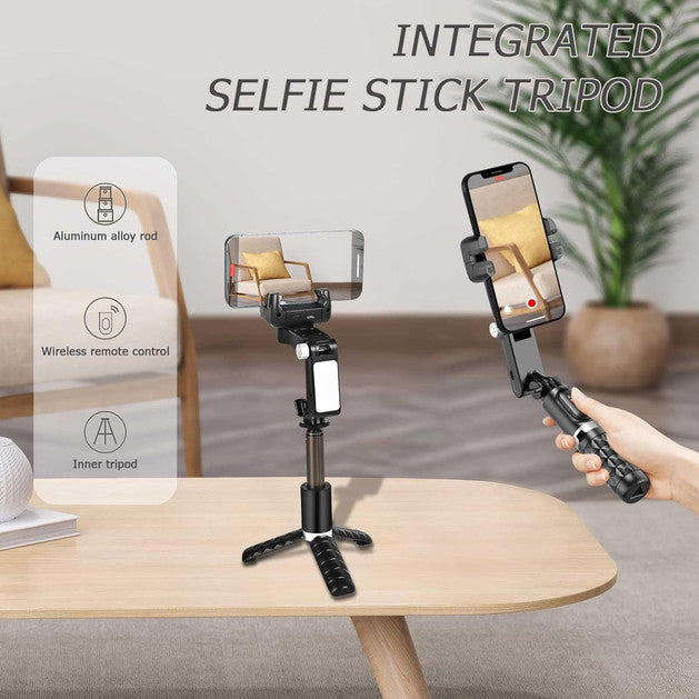 YUGAM Q-18 Gimbal Stabilizer, Extendable Auto Balance Selfie Stick Tripod