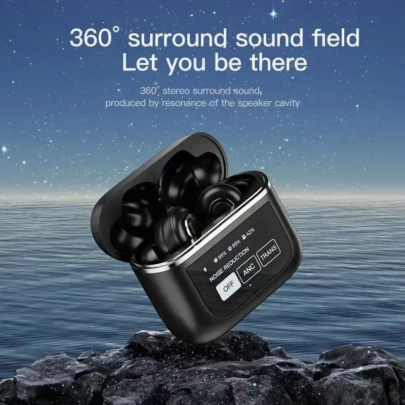 YUGAM Tour Pro 2 True Wireless Earbuds with Touch Screen Control Display, 6 Mics
