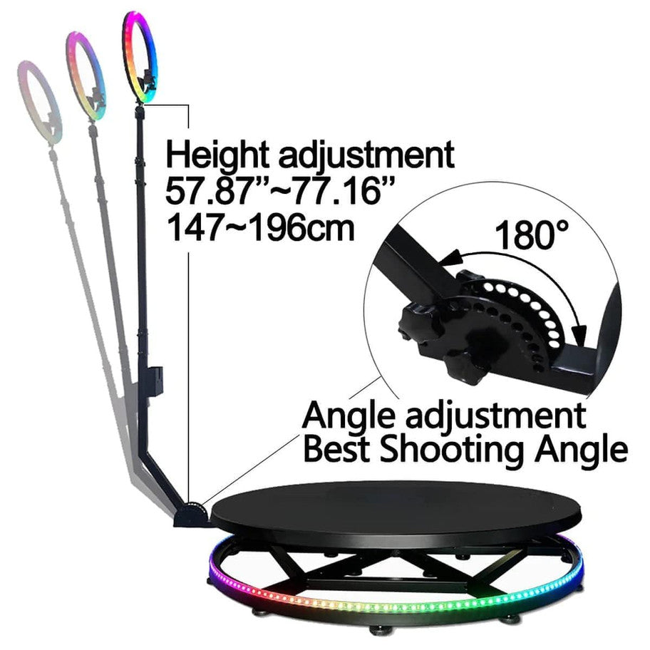 YUGAM N360 PRO 30" Heavy Photo Booth Neon Machine Selfie booth with