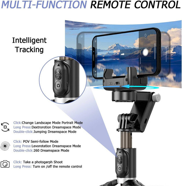 YUGAM Q-18 Gimbal Stabilizer, Extendable Auto Balance Selfie Stick Tripod