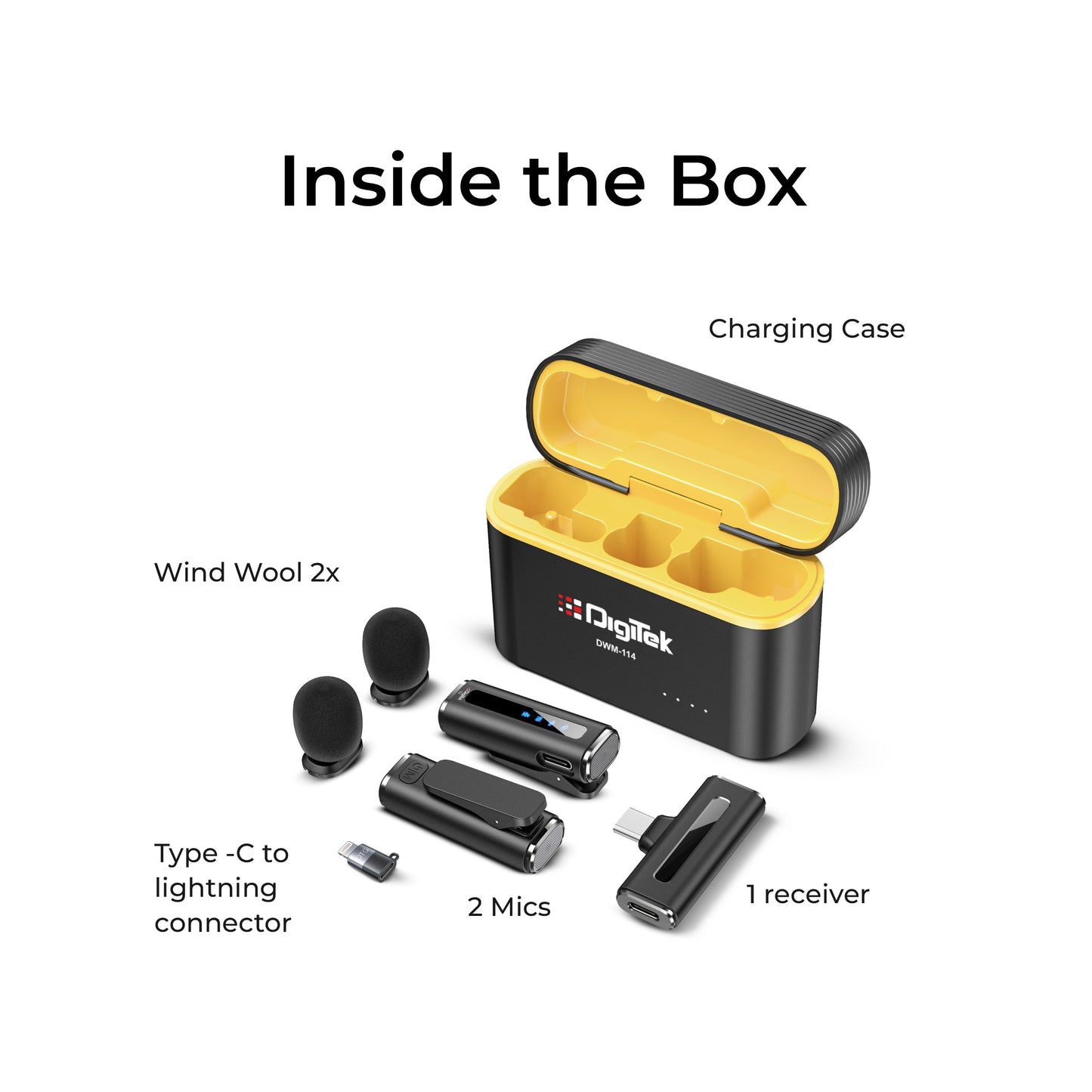 Digitek® (DWM-114) 2-in-1 Wireless Microphone