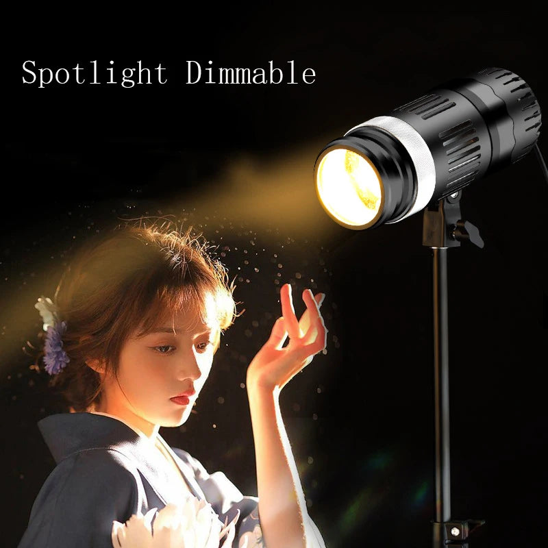 YM-80 LED Spotlight Studio Video Light 6500K Brightness COB Photography Lighting for Live Streaming Portrait Product Professional
