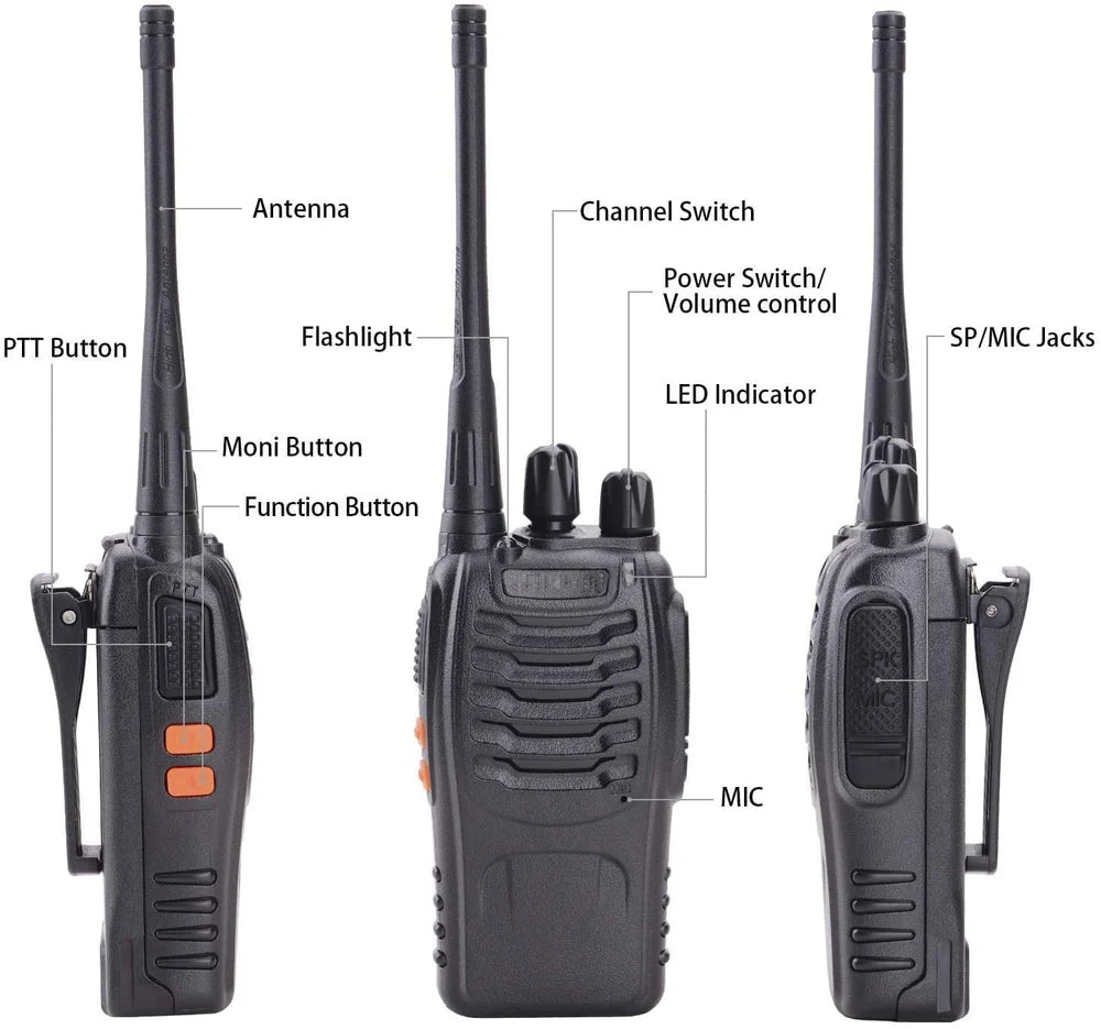 Baofeng Walkie Talkie BF-888S 2 Pair 5Km Range Radio Waky toki