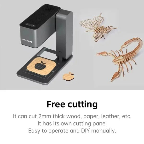 MR.CARVE Z3 Laser Engraver Portable Laser Engraving Machine C1 60W for Mobile APP wood Plastic Painted Metal