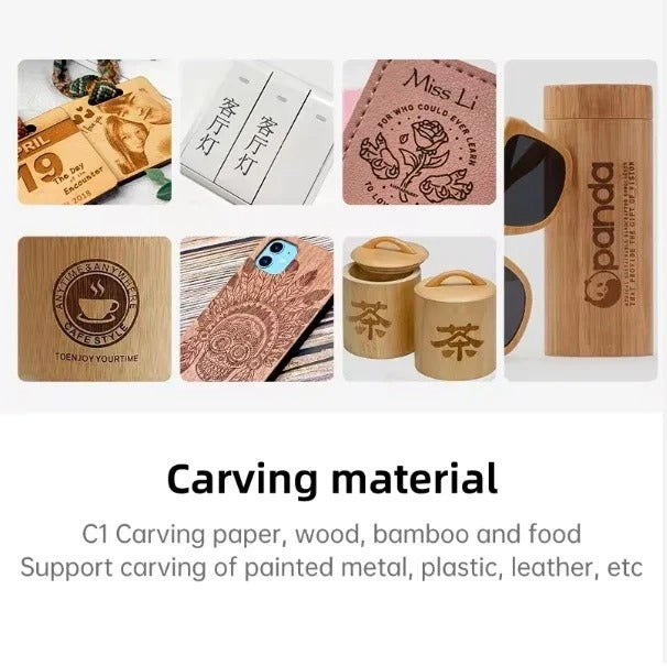 MR.CARVE Z3 Laser Engraver Portable Laser Engraving Machine C1 60W for Mobile APP wood Plastic Painted Metal
