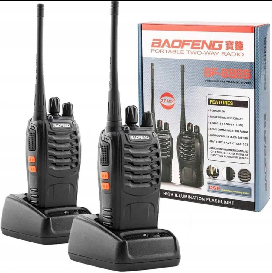 Baofeng Walkie Talkie BF-888S 2 Pair 5Km Range Radio Waky toki
