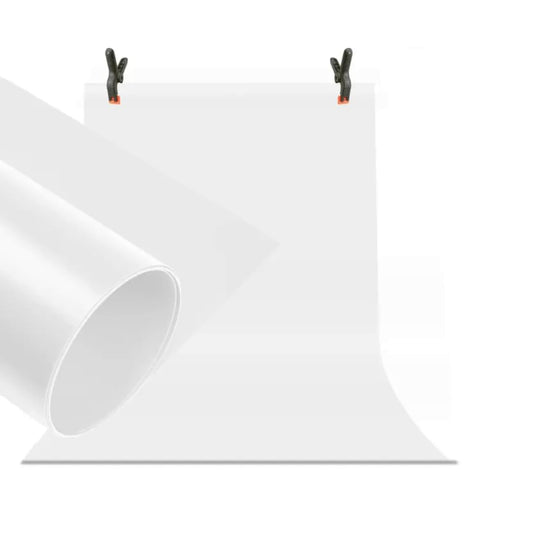 YUGAM White Photography Background 130x70cm, PVC Dual-Side Backdrop Paper for Studio, Portrait, Product & Video Shoot – Anti-Wrinkle, Waterproof & Reusable (White Backdrop)