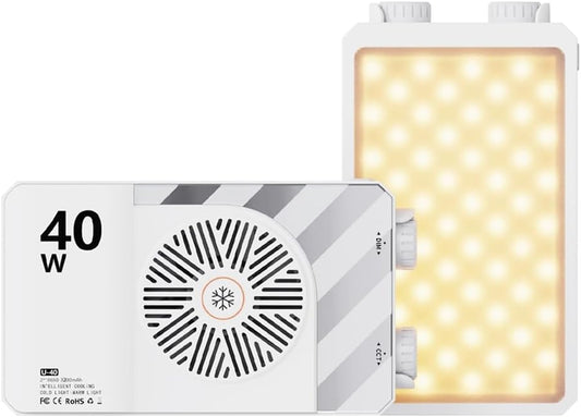 YUGAM 40W Portable LED Photography Light with Adjustable Temperature Small Pocket Selfie Led Light with Mini Tripod (U-40)