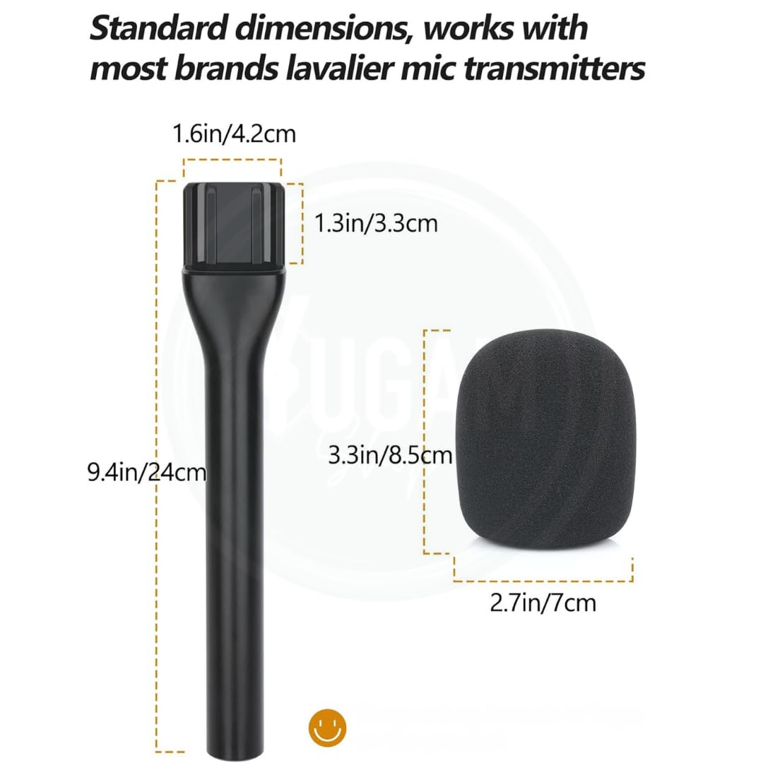 YUGAM Interview Microphone Handheld Adaptor, Compatible with Wireless Mic System
