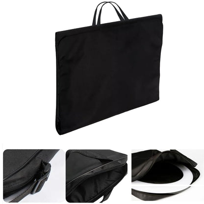 YUGAM Nylon Portable Selfie Ring Light Carrying Bag for 18-19 Inch(45.72cm to 48.26cm) LED Photography Bag (Ring Light Bag (2.0)), Black