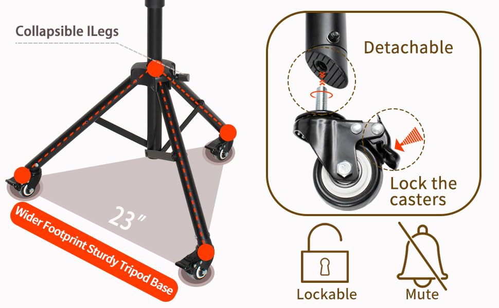 Metal PW5 Wheel Projector Tripod Stand, Laptop/Mobile stand, Portable Height up to 5 feet Tiltable Rolling Laptop with Phone Holder, DJ,Office Multi-Purpose