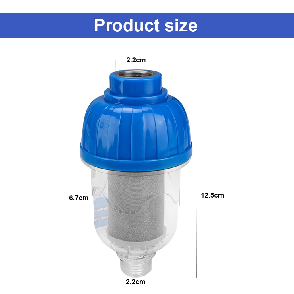 Household Water Heater Inlet Filter with 316 Stainless Steel Mesh | 40 Micron Fine Filter | 2.2 cm Inner Diameter | Anti-Rust Pre-Filter for Water Heater, Washing Machine & Under Sink