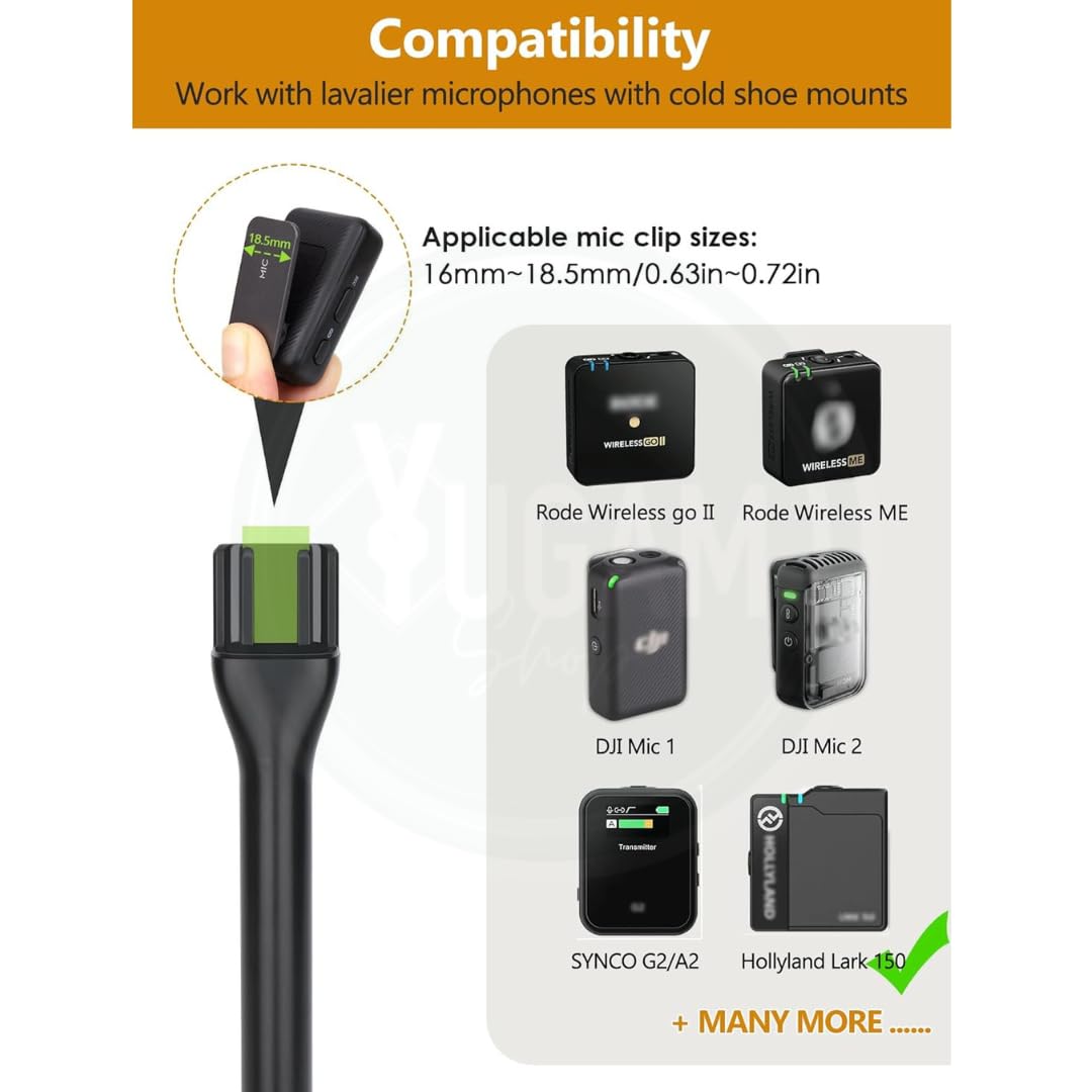 YUGAM Interview Microphone Handheld Adaptor, Compatible with Wireless Mic System