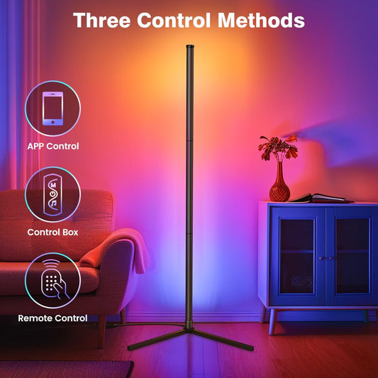 YUGAM CornerPro collapsible RGB LED Corner Floor Lamp Smart Lighting