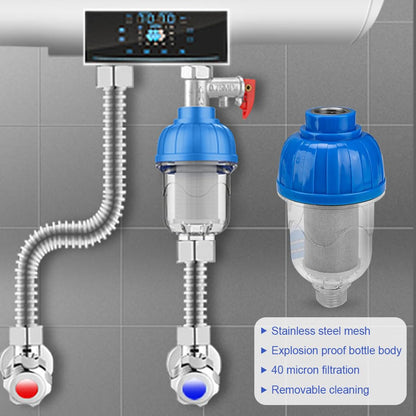 Household Water Heater Inlet Filter with 316 Stainless Steel Mesh | 40 Micron Fine Filter | 2.2 cm Inner Diameter | Anti-Rust Pre-Filter for Water Heater, Washing Machine & Under Sink