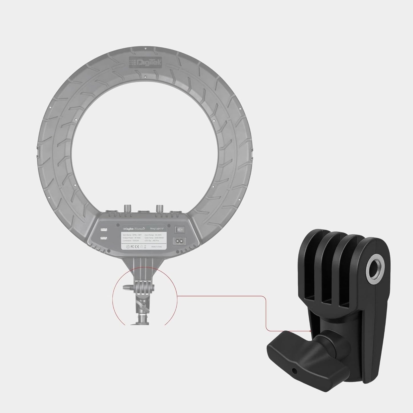 Ring Light Stand Hook for Digitek DRL 19RT Light, Camera Accessory Mount (18RT & 19RT Stand Holder)