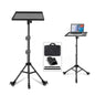 6FT Heavy Duty Projector Tripod Stand with Wheels, Adjustable Laptop Floor Stand with Tray, Rolling Projector Stand for Laptop, Projector, Tablet, DJ Equipment, Online Meetings, Live Streaming