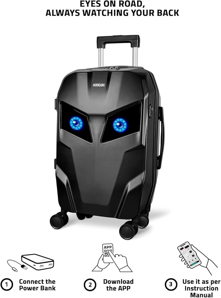 Knight Eye Hover Trolley wheel Cabin Bag works with App