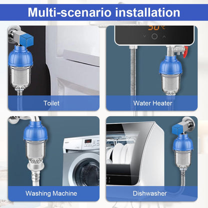 Household Water Heater Inlet Filter with 316 Stainless Steel Mesh | 40 Micron Fine Filter | 2.2 cm Inner Diameter | Anti-Rust Pre-Filter for Water Heater, Washing Machine & Under Sink