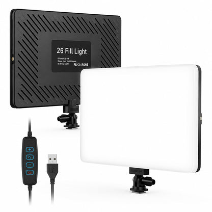 11-Inch USB LED Panel Light for Video, Dimmable, 3 Color Modes Adjustable Brightness for YouTube, Live Streaming, Makeup and Product Shoots