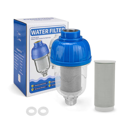 Household Water Heater Inlet Filter with 316 Stainless Steel Mesh | 40 Micron Fine Filter | 2.2 cm Inner Diameter | Anti-Rust Pre-Filter for Water Heater, Washing Machine & Under Sink