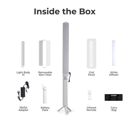 Digitek (DSL-1000 RGB) Handheld RGB LED Stick Light Wand with Barndoor Battery