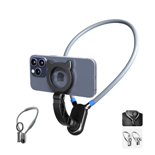 Hands-Free Neck Holder for Recording – POV/Vlog Phone Holder with Magnetic Neck Mount, Compatible with iPhone, Android, DJI (Magnetic Neck Holder)