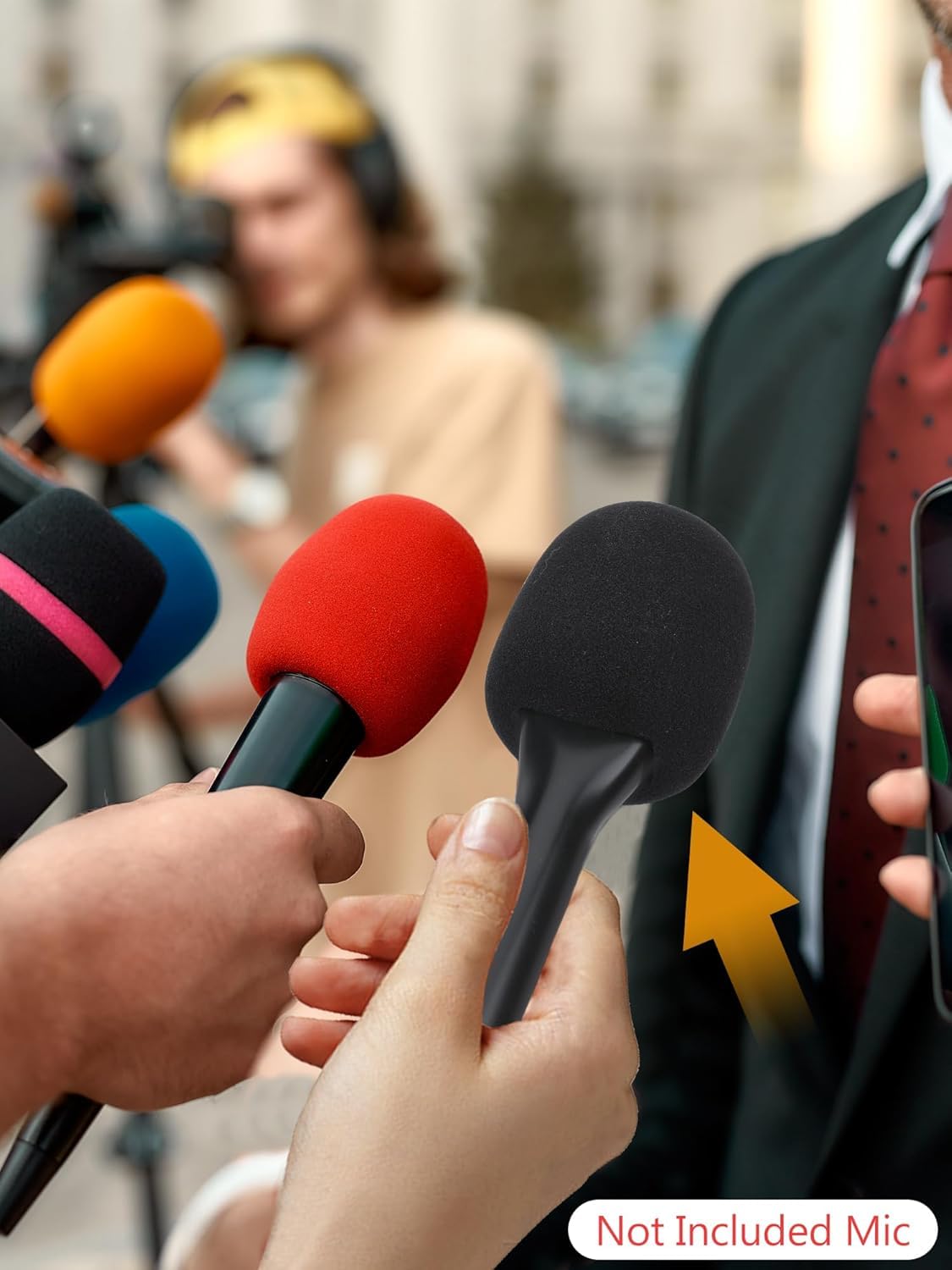 YUGAM Interview Microphone Handheld Adaptor, Compatible with Wireless Mic System