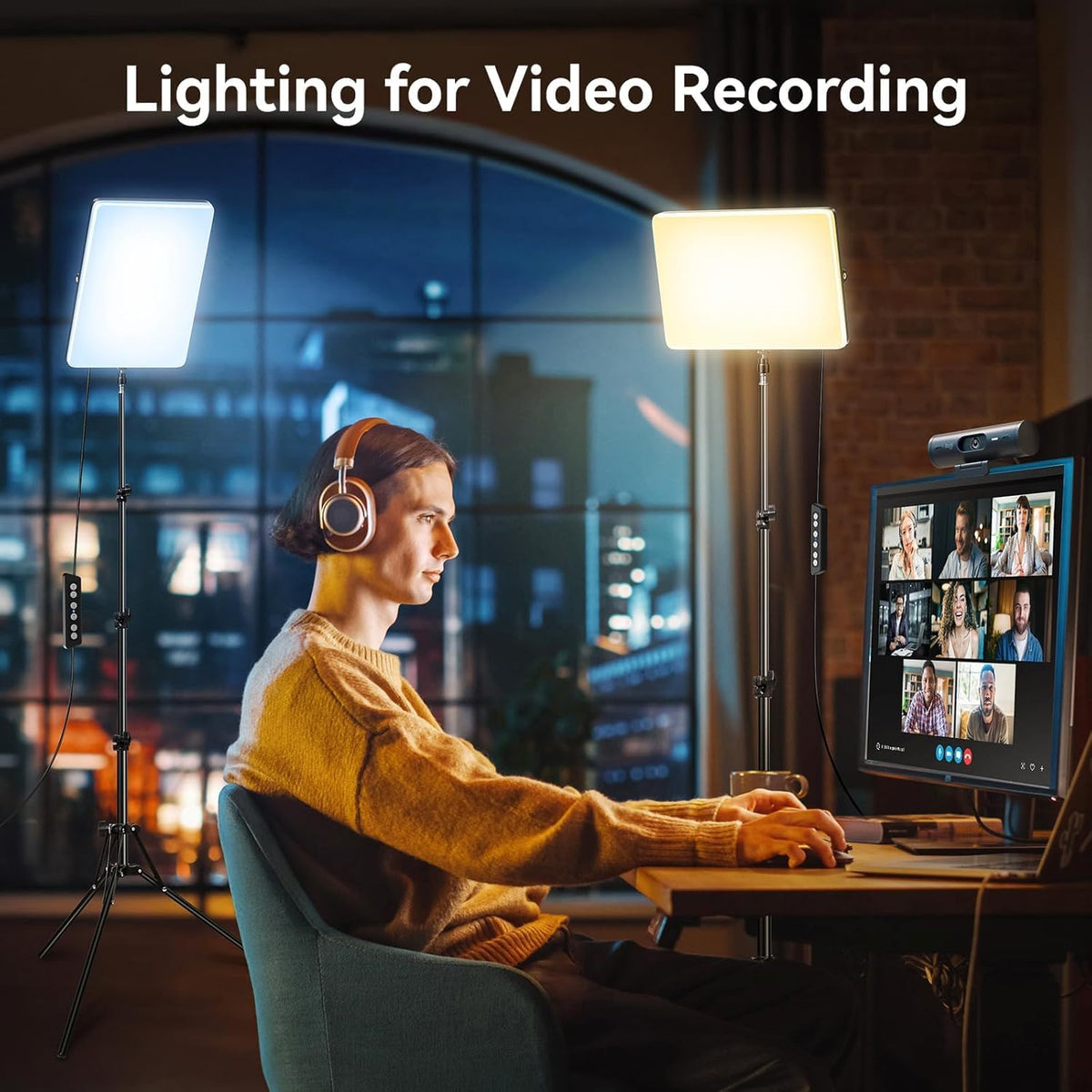 11-Inch USB LED Panel Light for Video, Dimmable, 3 Color Modes Adjustable Brightness for YouTube, Live Streaming, Makeup and Product Shoots