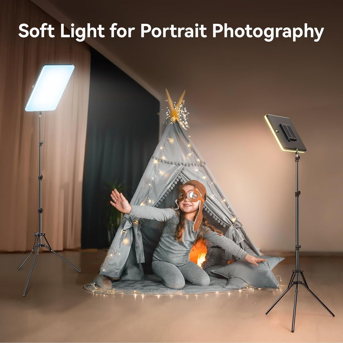 11-Inch USB LED Panel Light for Video, Dimmable, 3 Color Modes Adjustable Brightness for YouTube, Live Streaming, Makeup and Product Shoots