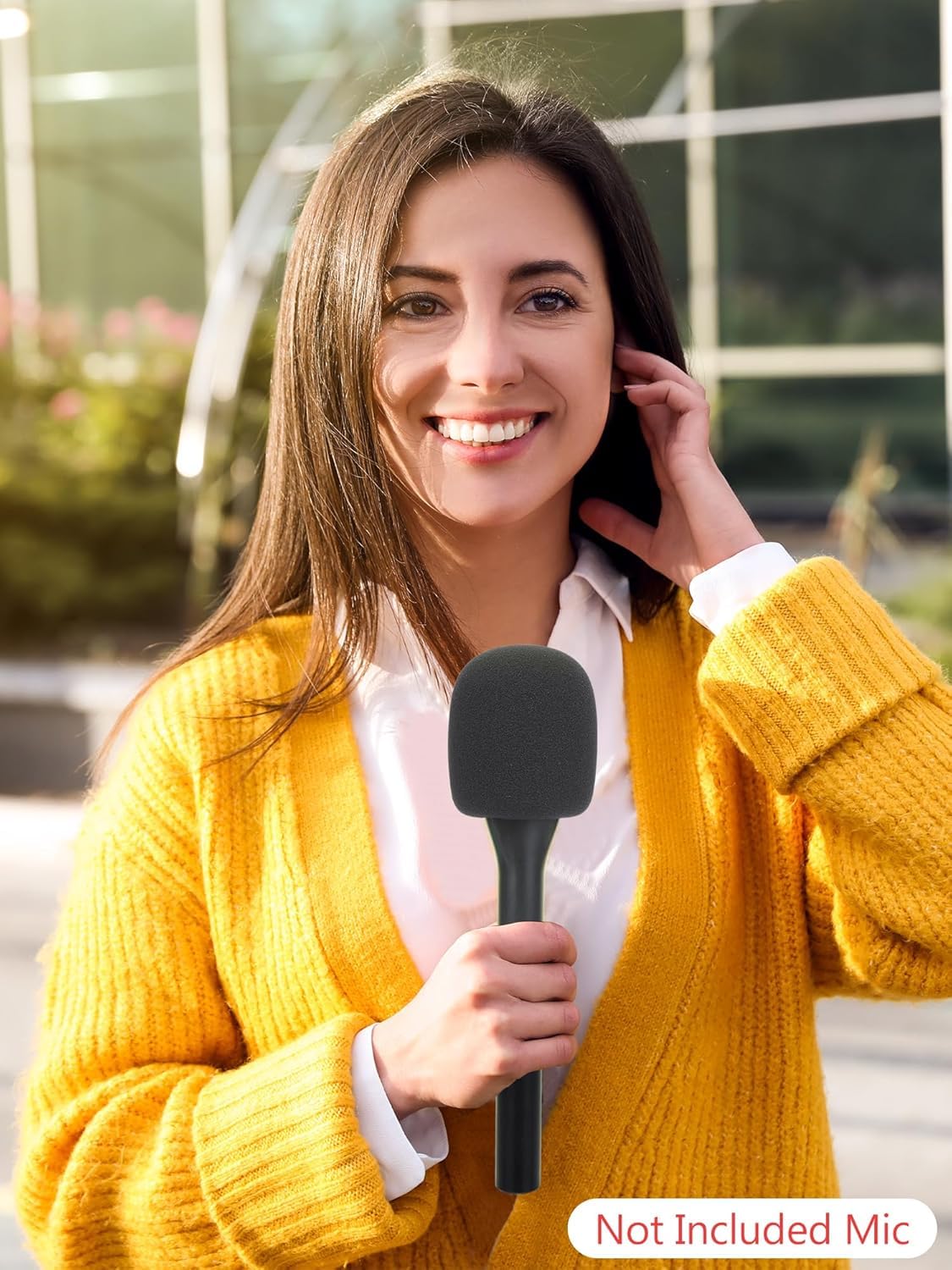 YUGAM Interview Microphone Handheld Adaptor, Compatible with Wireless Mic System