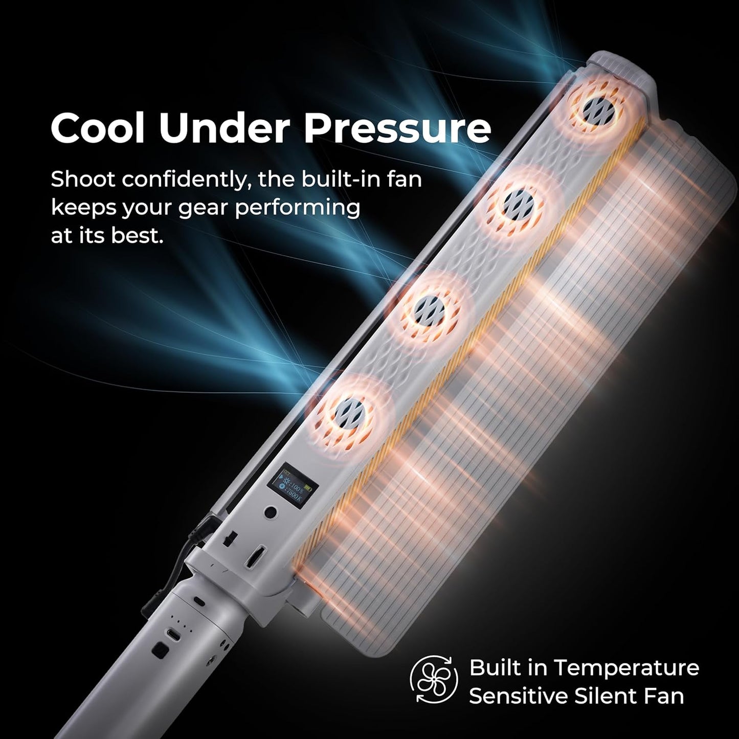 Digitek (DSL-1000 RGB) Handheld RGB LED Stick Light Wand with Barndoor Battery