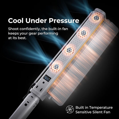 Digitek (DSL-1000 RGB) Handheld RGB LED Stick Light Wand with Barndoor Battery