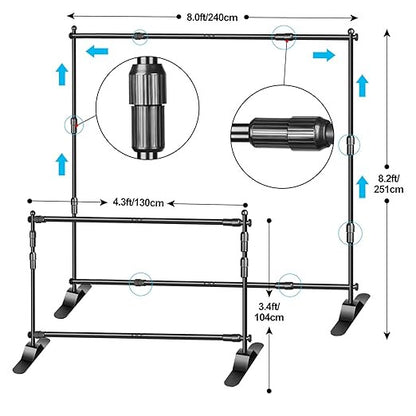 YUGAM 9x9 Telescopic Tube Backdrop Banner Stand,Elevate Your Photography stand