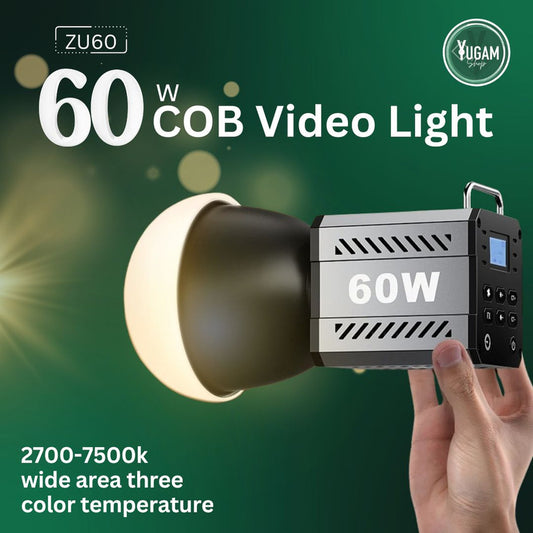 Yugam ZU-60 Cob Studio Spot Light Bi-Color Handheld contionuous Led Light WBC