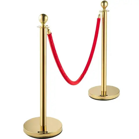 Yugam Queue Manager with Red 1.5 M velvet rope (Set of 2)