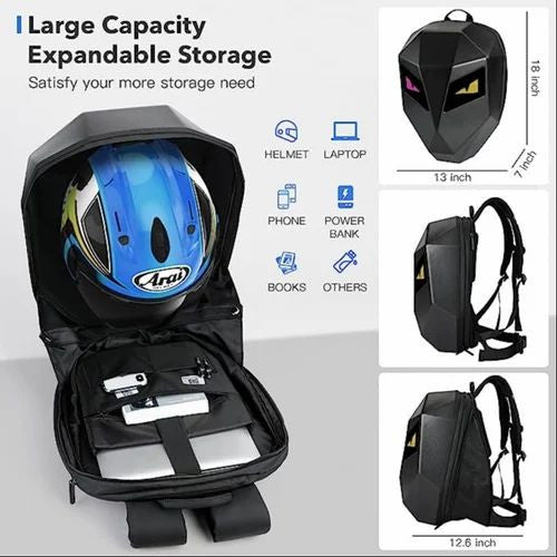 TrendMax Led Knight Backpack App Working, Laptop Bag Motorcycle Riding Rider Eye Display