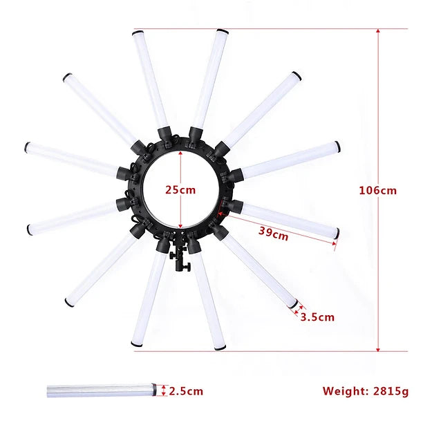 YUGAM Professional 12 ARM Star Ring Light (With Tripod)