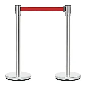 Yugam Queue Manager , 202 Grade Extendable 2.25 mtr Hook Type Steel Barricade