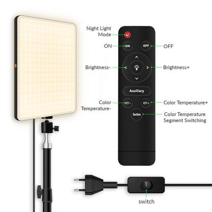 Yugam YPL11 Photography LED Lighting Panel Light Remote + Stand