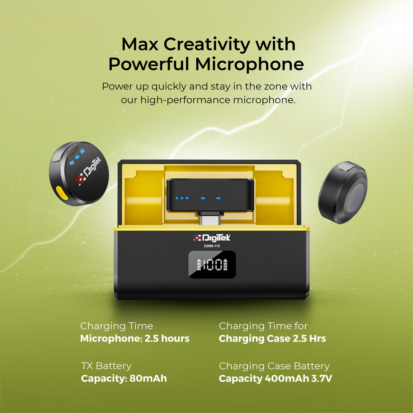 DIGITEK® (DWM-115) 2-in-1 Wireless Microphone