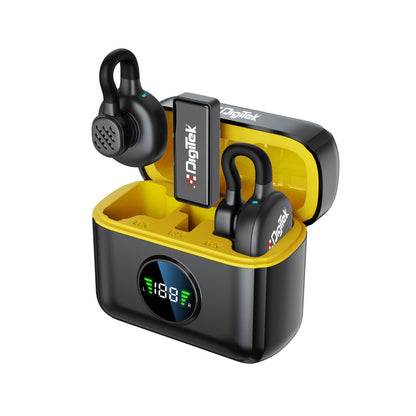 Digitek (DWM 119) 2-in-1 Wireless Microphone, 2.4G Mic with 30m Range, 6Hr Battery, Noise Cancellation & Power Indicator, for iPhone & Android Smartphones, Ideal for Vlogging, Live Streaming & Interviews