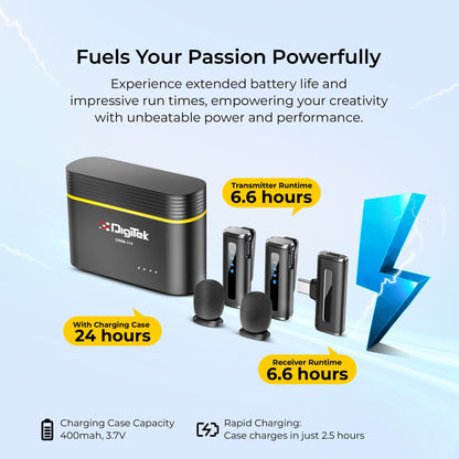 Digitek® (DWM-114) 2-in-1 Wireless Microphone